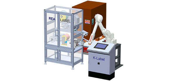 K-Label Robotics mit REA LABEL Roboter Etikettiersystem - REA LABEL Sondermaschinenbau